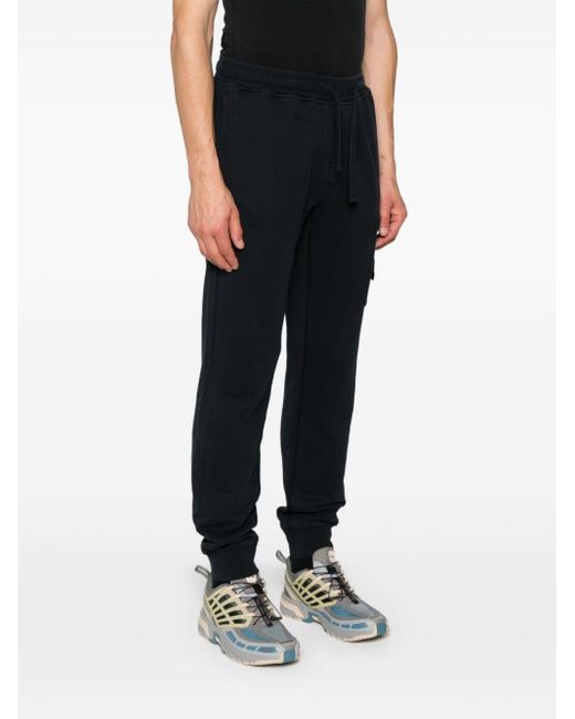 Pantalone in felpa blu di Stone Island in Black da Uomo