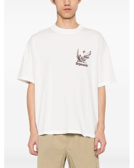 T-shirt con stampa di Represent in White da Uomo