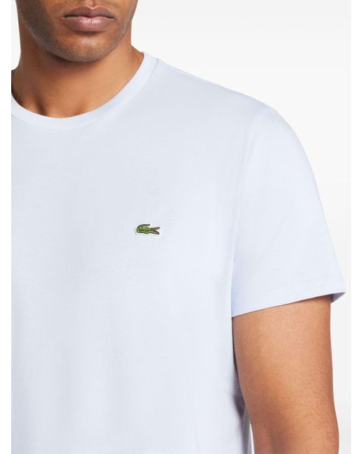 T-shirt con applicazione di Lacoste in White da Uomo
