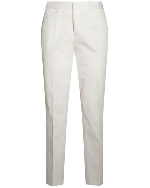Pantaloni in cotone elasticizzato di Fabiana Filippi in White da Uomo