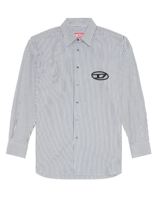 Camicia S-Douber con ricamo di DIESEL in Gray da Uomo