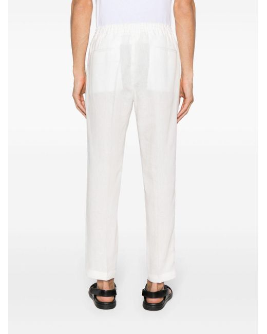 Pantalone wimbledon in lino di BRIGLIA in White da Uomo