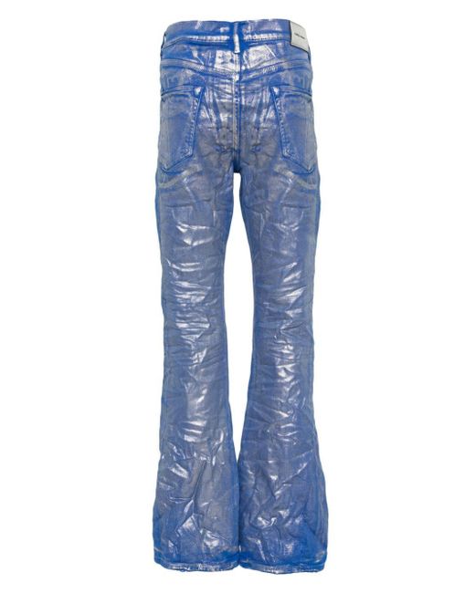 Jeans svasati a vita bassa di Purple Brand in Blue da Uomo