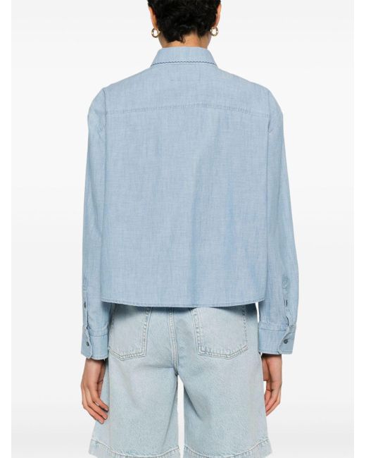 Camicia in chambray di cotone di Max Mara Weekend 1 usc in Blue da Uomo