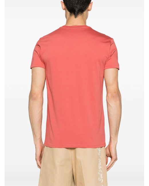 T-shirt con applicazione di Lacoste in Pink da Uomo