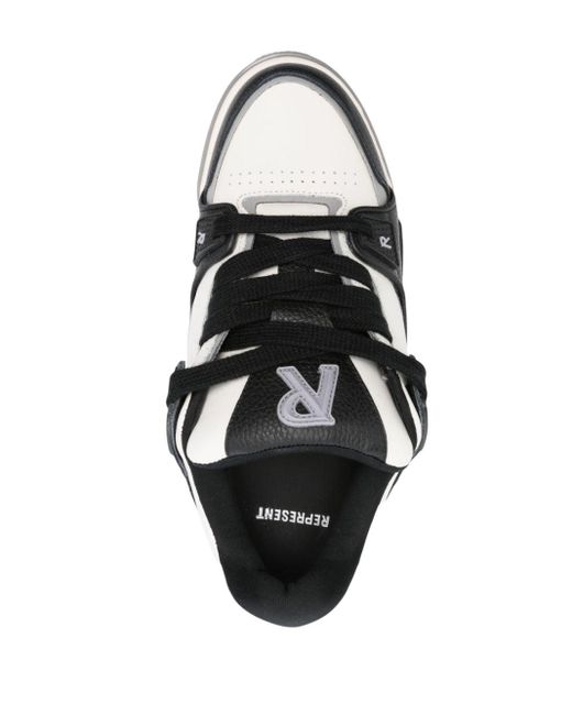 Sneaker studio bianca e nera di Represent in Black da Uomo