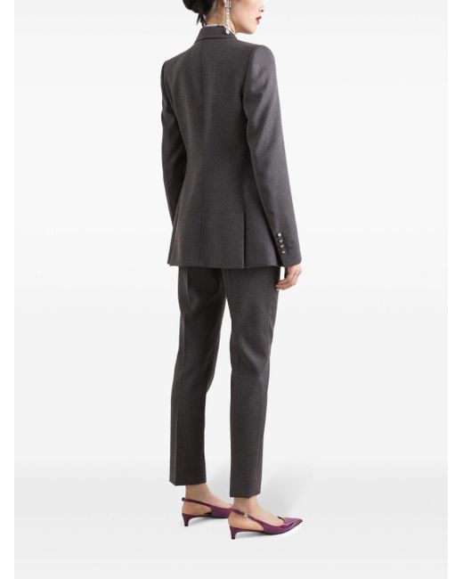 Pantaloni Dritti Con Effetto Stropicciato di Dolce & Gabbana in Gray