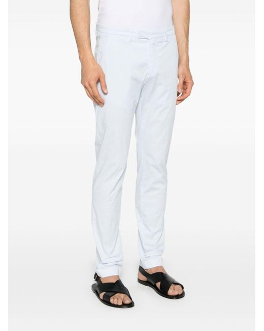 Pantalone in cotone azzurro di BRIGLIA in White da Uomo