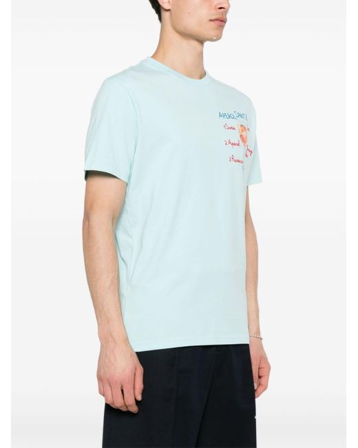 T-shirt con ricamo x Aperol Spritz di Mc2 Saint Barth in Blue da Uomo