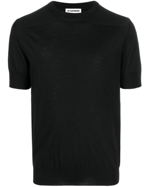 T-shirt a maniche corte di Jil Sander in Black da Uomo
