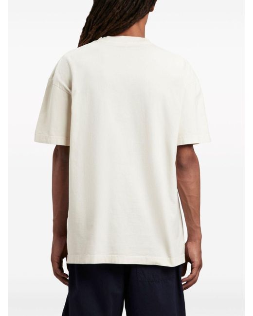 T-Shirt Con Stampa di Palm Angels in White da Uomo