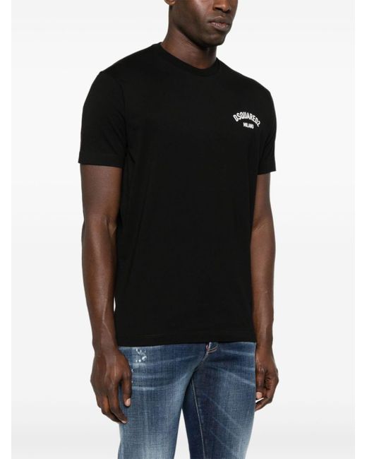 | T-shirt stampa logo | male | NERO | XL di DSquared² in Black da Uomo