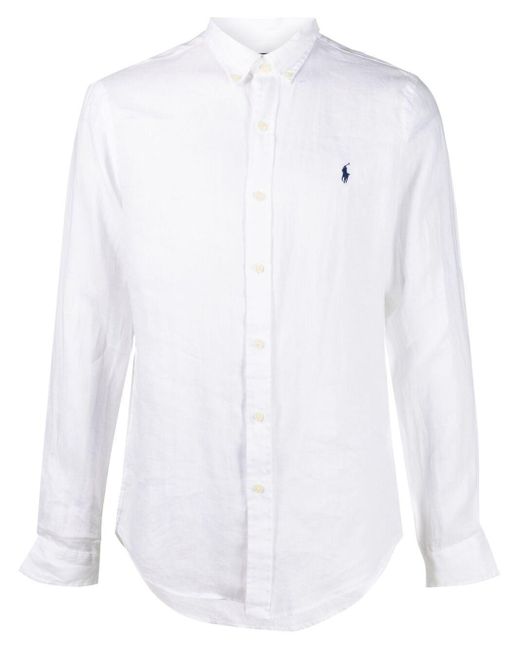 Camicia slim fit di Polo Ralph Lauren in White da Uomo
