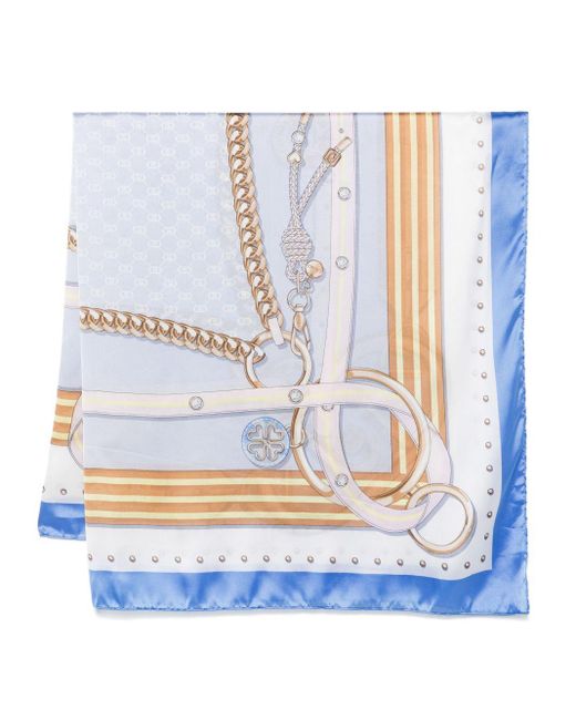 Foulard con stampa di Liu Jo in Blue da Uomo