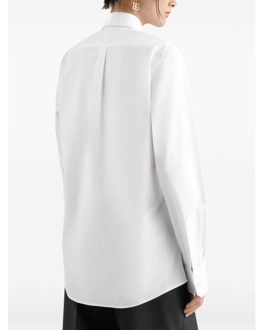 Camicia a inserti di Dolce & Gabbana in White da Uomo