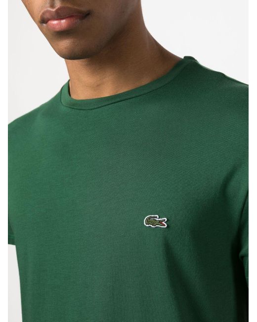 T-shirt con applicazione di Lacoste in Green da Uomo