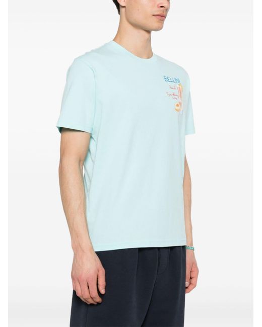 T-shirt con stampa di Mc2 Saint Barth in Blue da Uomo