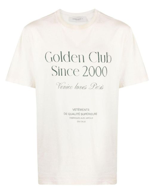 T-shirt con stampa di Golden Goose Deluxe Brand in Multicolor da Uomo