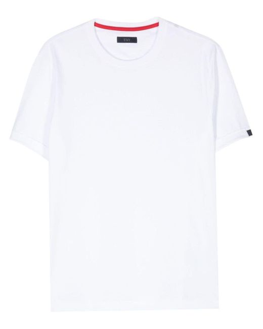 T-shirt con applicazione di Fay in White da Uomo