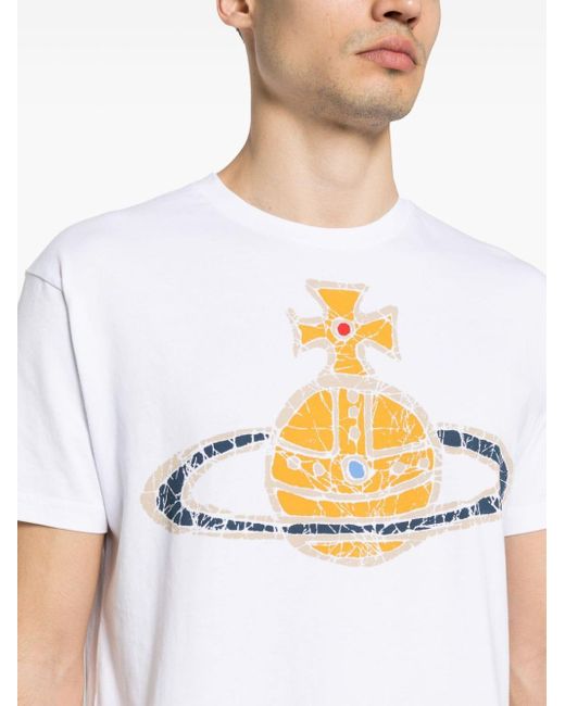 T-shirt con stampa di Vivienne Westwood in White da Uomo