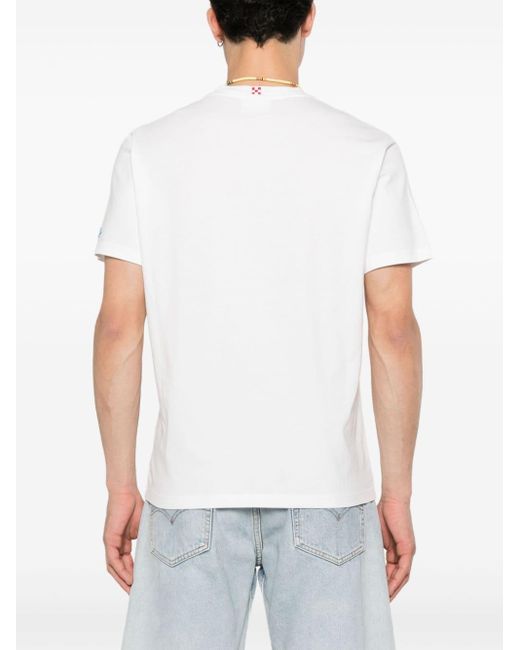 T-shirt con ricamo x Gin Mare di Mc2 Saint Barth in White da Uomo
