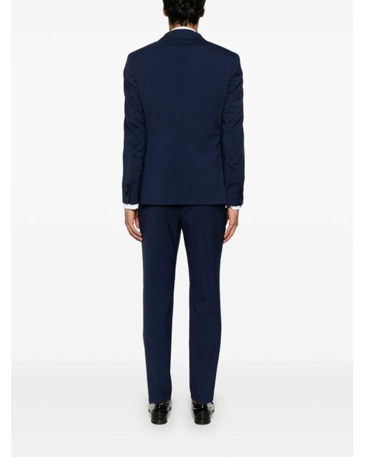 Smoking con revers in raso di Manuel Ritz in Blue da Uomo