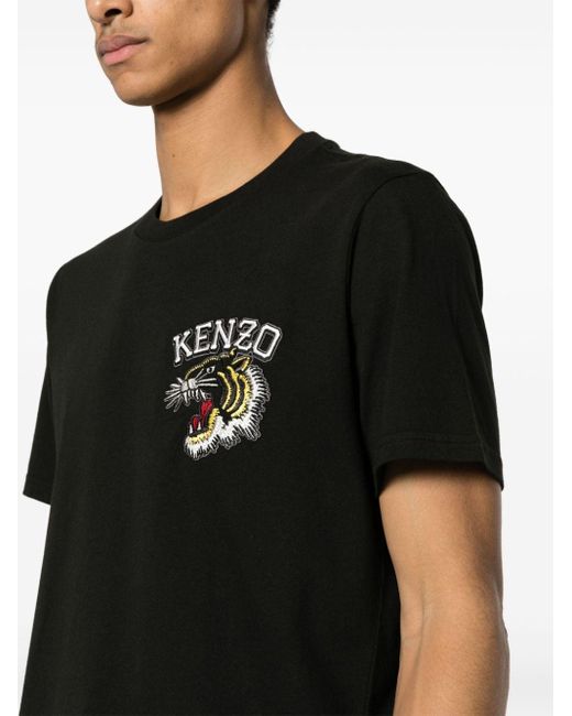 T-shirt varsity jungle di KENZO in Black da Uomo