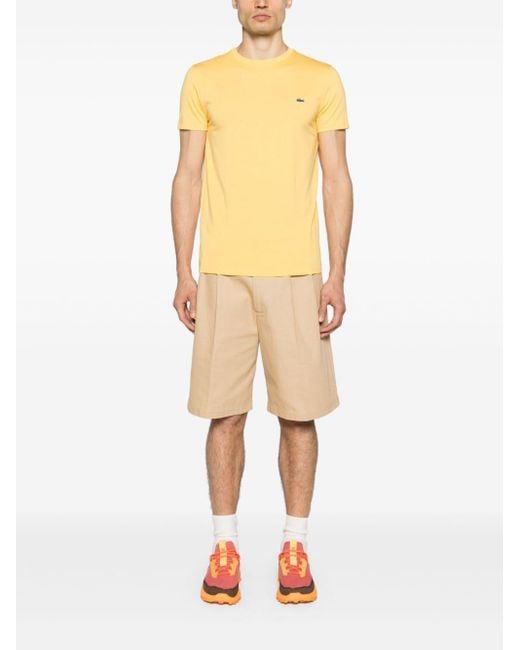 T-shirt con applicazione di Lacoste in Yellow da Uomo