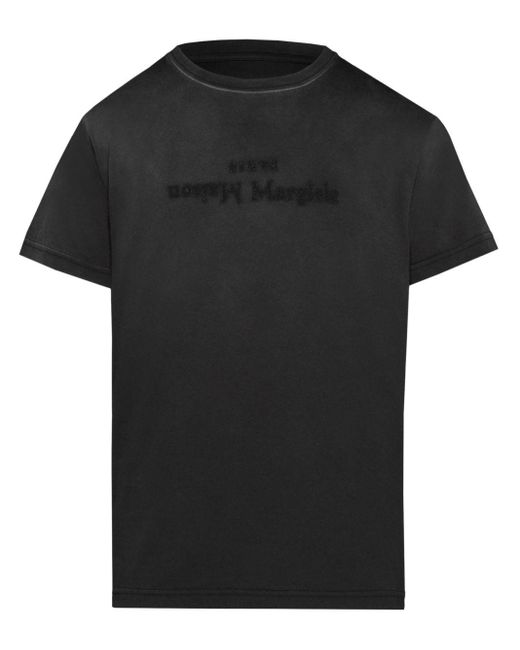 T-shirt In Cotone Con Logo di Maison Margiela in Black da Uomo