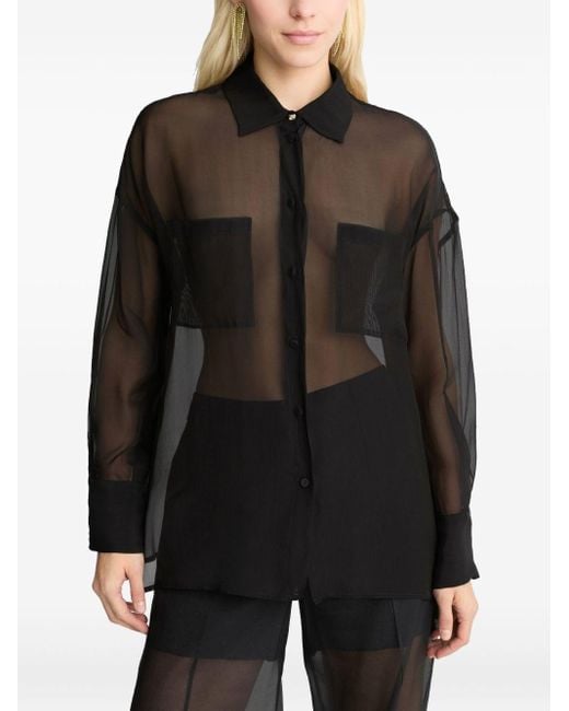 Camicia in organza di Liu Jo in Black da Uomo