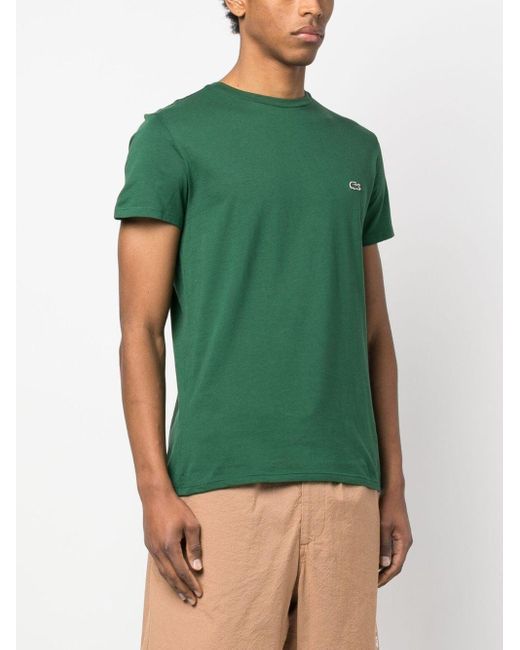 T-shirt con applicazione di Lacoste in Green da Uomo