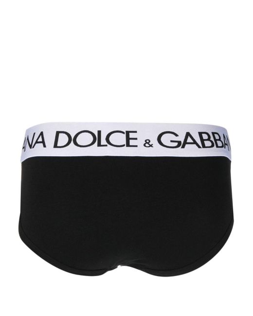 Slip con stampa di Dolce & Gabbana in Black da Uomo