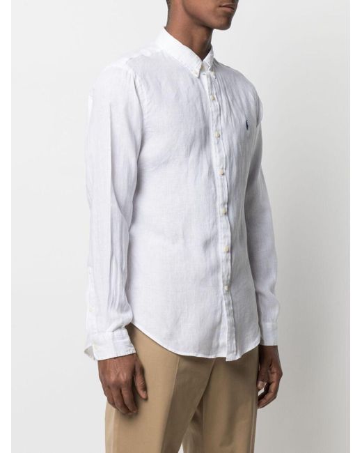 Camicia slim fit di Polo Ralph Lauren in White da Uomo