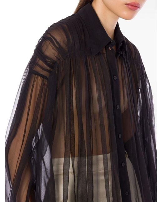 Camicia semi trasparente di Alberta Ferretti in Black da Uomo
