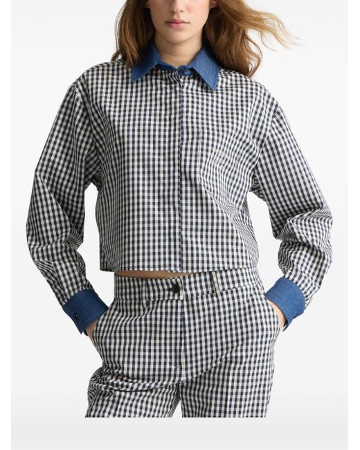 Camicia a quadri di Liu Jo in Blue da Uomo