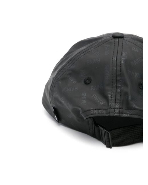Baseball impermeabile monogram di Rains in Black da Uomo