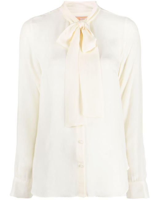 Camicia con collo lavallière di Michael Kors in White da Uomo