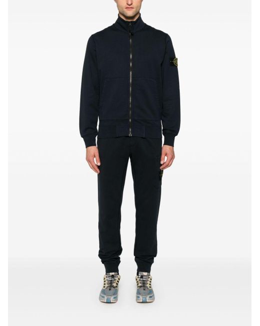 Pantalone in felpa blu di Stone Island in Black da Uomo