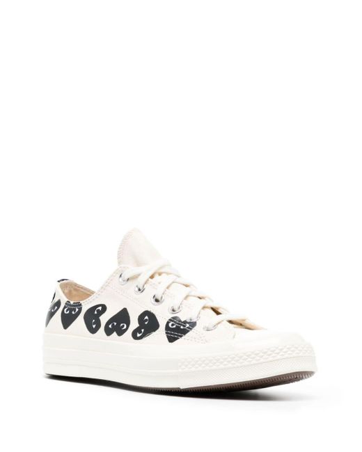 X Converse Chuck 70 Multi Heart canvas sneakers di COMME DES GARÇONS PLAY in White