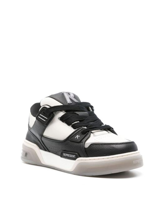 Sneaker studio bianca e nera di Represent in Black da Uomo