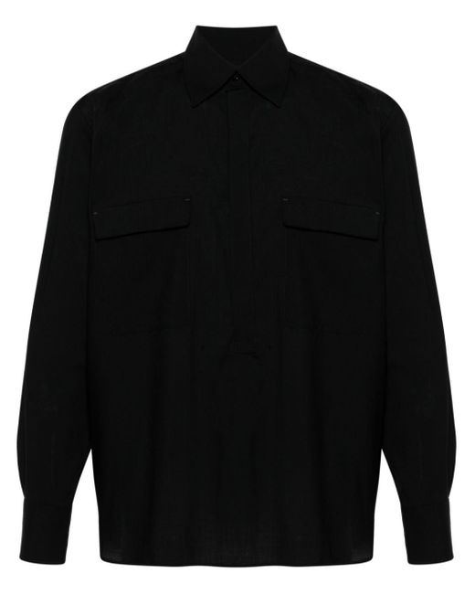 Camicia Serafino in lana vergine di PT Torino in Black da Uomo