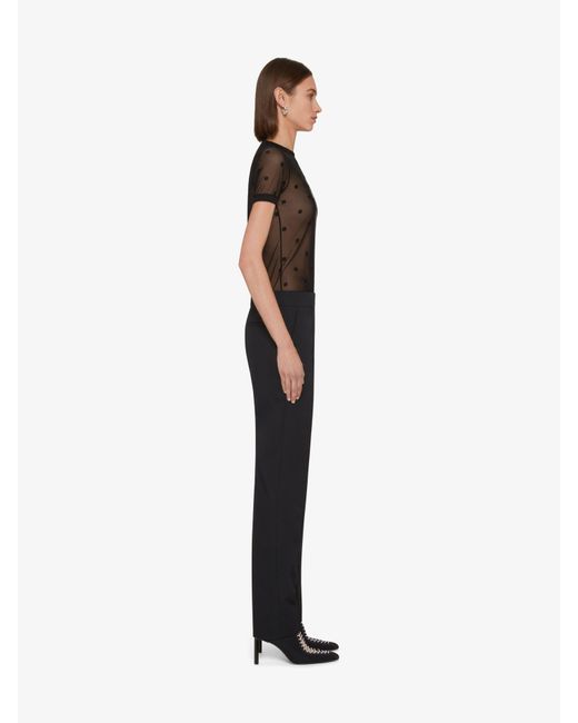T-shirt slim en tulle 4G Givenchy en coloris Black