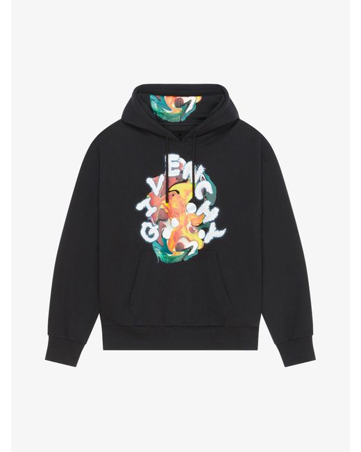 Givenchy Blue Psychedelic Boxy Fit Hoodie for men
