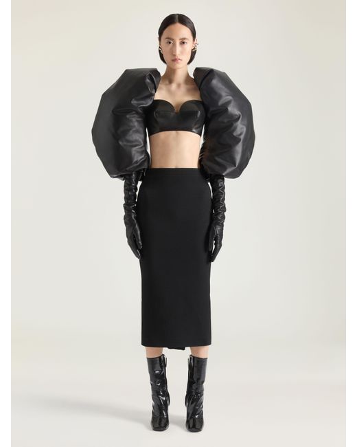 Givenchy Black Bomber Sleeve Gloves