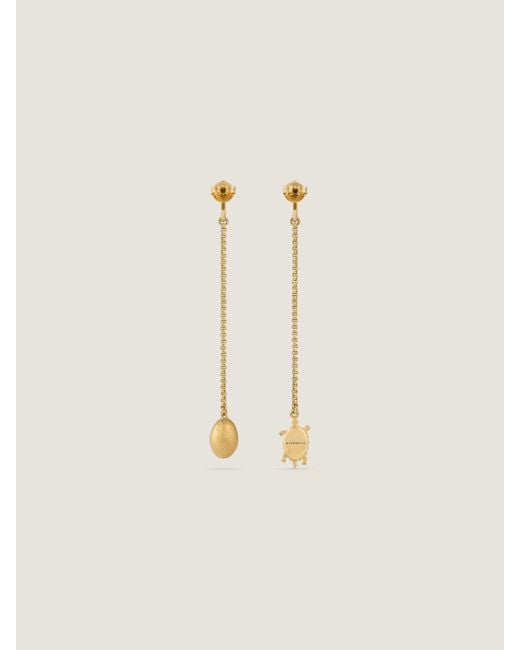 Givenchy Natural Lucky Charms Asymmetric Earrings