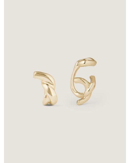Givenchy Natural Chain Link Earring And Earcuff Set In Metal