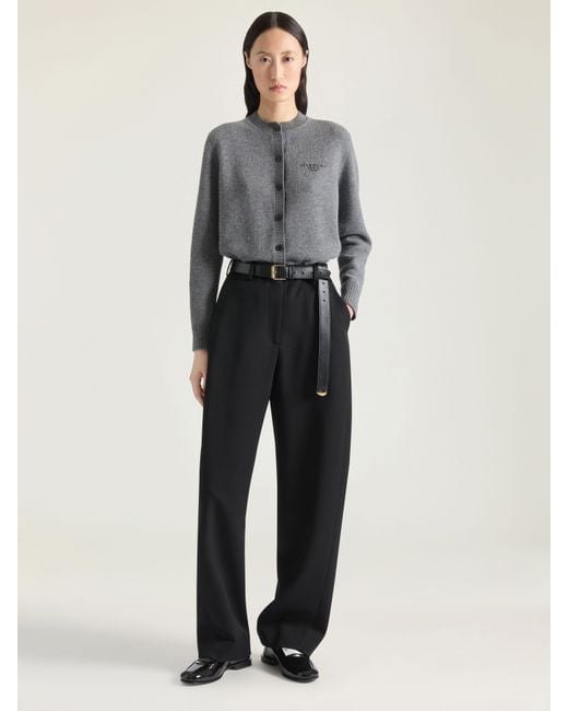 Cardigan in lana e cachemire con Paris 1952 di Givenchy in Gray