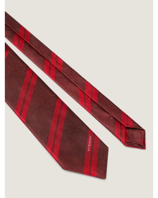 Givenchy White Double Stripes Tie for men