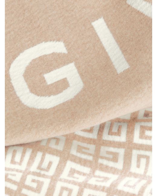 Sciarpa double face 4G in lana e cachemire di Givenchy in White