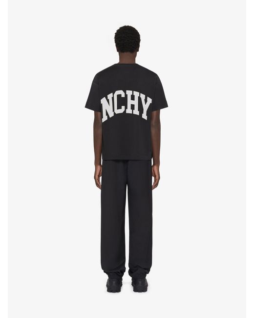 Givenchy Black College Boxy Fit T-Shirt for men